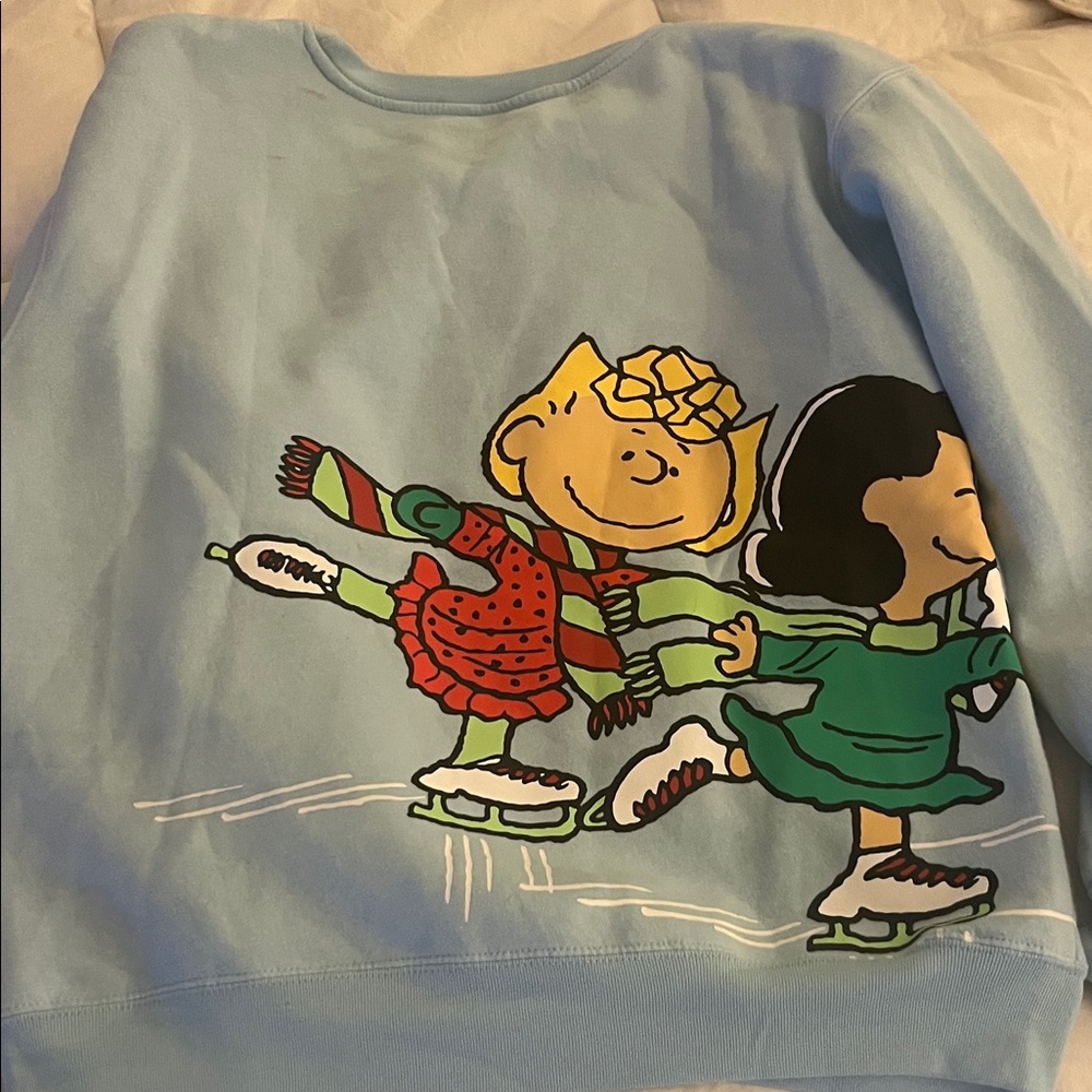 Peanuts Light Blue Graphic Sweatshirt - Picture 3 of 3